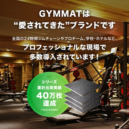 AROMAT® ジム用ゴムマット 50cm角 25mm