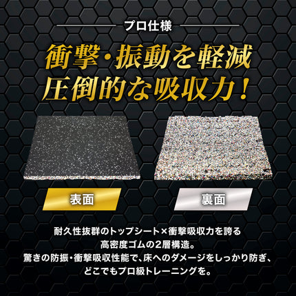 ジム用ゴムマット 100cm角 15mm